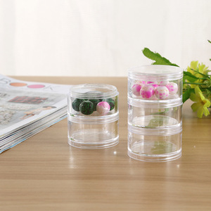 Transparent Round Storage <b>Box</b> 5-<b>Piece</b> <b>Set</b> For Skincare Cosmetic Trial Bottles Daily Necessities Organizers - Product Image 1