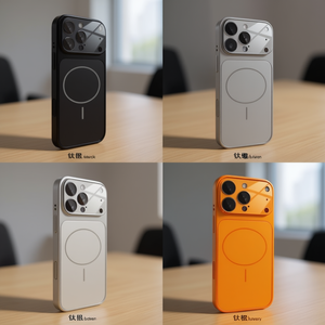 Cover per cellulare per iPhone 15 con retro magnetico, disponibile nei colori nero, argento, oro e arancione. - Product Image 3