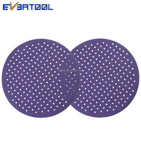 Papier abrasif microperforé violet EVERTOOL pour véhicules, extraction optimale de la poussière, disque ULTIHOLE à durée de vie prolongée