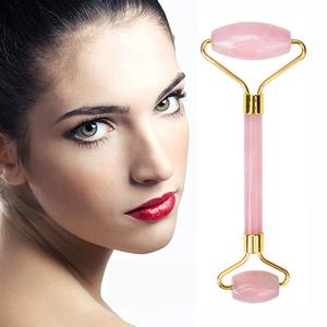 Nueva llegada de lujo <span class=keywords><strong>mujer</strong></span> productos de belleza rosa de cuarzo rosa Natural Jade cara masaje Facial de - Product Image 1