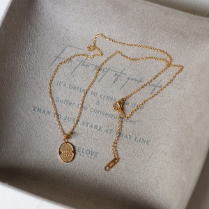 MICCI-Colgante de moneda de acero inoxidable chapado en oro para mujer, joyería de deseos de buena suerte, resistente al agua, venta al por mayor - Product Image 5