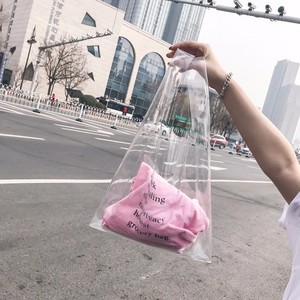 Customized Printed Tote Fashion Transparent PVC <strong>Clear</strong> Makeup Bag <strong>Handbags</strong> - Product Image 5