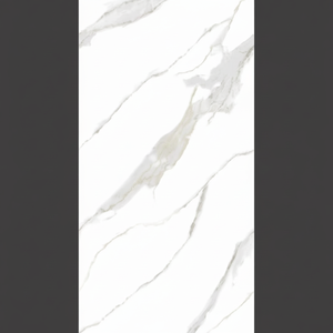 Statuario Azulejos de porcelana sin fin brillante 600x1200 | 24x48 Gran formato Premium Azulejos de pared Elegante Colección de exportación moderna - Product Image 1