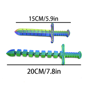 Épée fouet créative imprimée en 3D, jouet décoratif, articulations flexibles et pliables, soulagement du stress, conception intelligente - Product Image 1