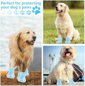 Sandalias para Mascotas de Materiales de Goma de Alta Calidad, Suela Antideslizante Resistente, Botas Ajustables e Impermeables para Perros - Product Image 2