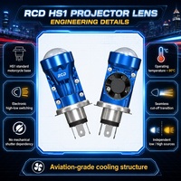 Ampoule de phare LED H4 HS1 avec mini projecteur, 10000LM, AC/DC 12V, 6000K, blanc froid, double faisceau (phares de route/croisement), pour moto de luxe, homologuée ECE
