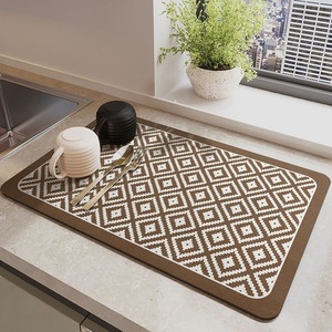 Tapete de Tierra de Diatomeas para Encimera de Cocina 40x60cm Antideslizante con Patrón Geométrico para Fregadero y Mesa - Product Image 3