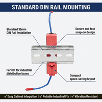 Armoire de distribution encastrée de type rail DIN Mday avec dispositif d'extinction automatique d'incendie à aérosol chaud, extincteur à gaz IP20