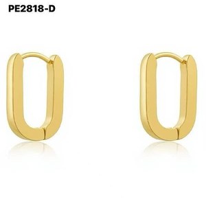 Pendientes de Aro Amy Amy Fashion, Chapados en Rodio, Aleación, Joyería Geométrica Clásica para Mujer, Regalo - Product Image 2
