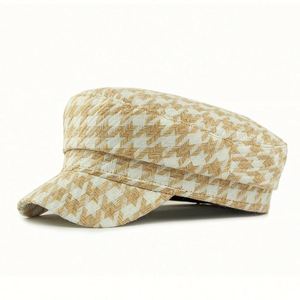 Boina de Moda con Diseño de Pata de Gallo para Mujer, Estilo Retro Casual para Exteriores, Novedad de Otoño Invierno - Product Image 4
