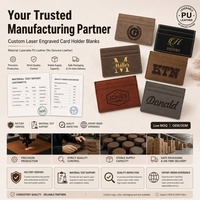 Portefeuille pour cartes gravé au laser, logo personnalisé, couleur gravable au laser, simili cuir, porte-cartes de visite, porte-cartes de crédit fin