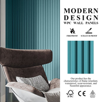 Panneau composite bois-plastique contemporain, décoratif, écologique et imperméable pour salon, chambre, mur de fond TV et extérieur