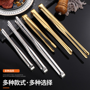 Pinces alimentaires en acier inoxydable 304 antidérapantes pour barbecue, pain, restaurant, buffet, style coréen - Product Image 2
