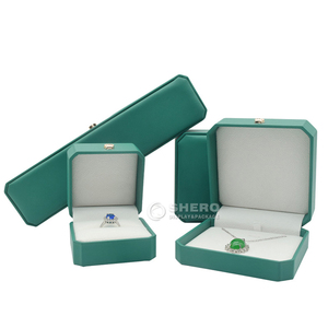 Wholesale PU Leather Custom Logo Gift <b>Packaging</b> Necklace Pendant <b>Jewelry</b> Box - Product Image 3