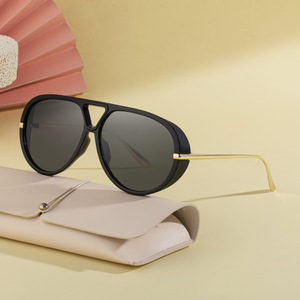 Nouvelles lunettes de soleil 2025 style européen et américain pour homme, double pont, protection UV400, monture complète, pour l'extérieur, transfrontalières - Product Image 2