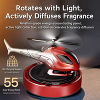 Diffuseur de parfum solaire pour voiture, hélicoptère rotatif en plastique, ornement décoratif pour tableau de bord, décoration intérieure