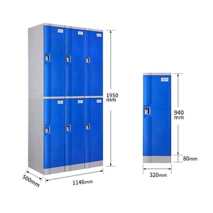 <span class=keywords><strong>Casier</strong></span> de <span class=keywords><strong>rangement</strong></span> en <span class=keywords><strong>plastique</strong></span> ABS à 6 portes d'usine avec serrure électronique assemblée pour l'utilisation du personnel de l'atelier - Product Image 1