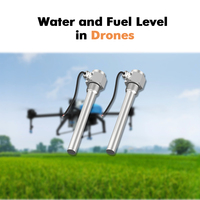 Sensor de Nivel Capacitivo de Acero Inoxidable GLTV7S de Alta Precisión con Autocalibración para Tanques de Combustible, Agua y Drones