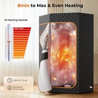 Tienda de Sauna de Vapor Portátil Plegable OEM a Medida, para Spa Doméstico de Cuerpo Completo, Terapia de Luz Roja e Infrarrojo Lejano, Sala de Sauna Personal Interior