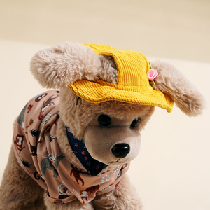 Custom Logo Luxury Solid 100% Cotton Adjustable Comfortable Pet <b>Baseball</b> <b>Cap</b> for Dogs Small Medium All Seasons Hat - Product Image 1
