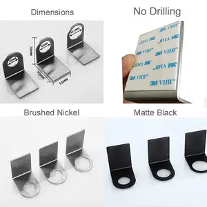 Dispenser di <span class=keywords><strong>Sapone</strong></span> <span class=keywords><strong>Liquido</strong></span> Moderno Autoadesivo, <span class=keywords><strong>Porta</strong></span> Shampoo da Parete, Supporto <span class=keywords><strong>per</strong></span> Bottiglia di <span class=keywords><strong>Sapone</strong></span> da <span class=keywords><strong>Bagno</strong></span> - Product Image 6