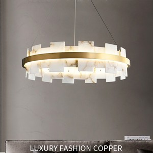 European <b>Style</b> Marble Chandelier Round Led Light For Living Room Dining Room Home Decor 8054 Series - Product Image 2