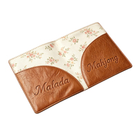 Custodia Protettiva in Pelle PU con Logo Personalizzato in Rilievo per Carte Mahjong Standard, Accessori per Mahjong