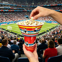 Herbruikbare plastic drink- en snackcombinatiebeker, 2-in-1 snack- en fruit- en drinkbeker met deksels en rietjes erop