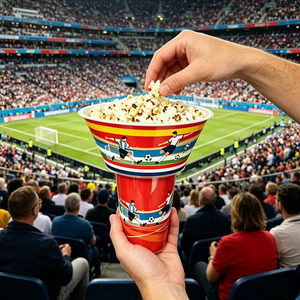 Vaso Combinado de Plástico Personalizado para Bebidas y Snacks, Desechable, 2 en 1, para Snacks, Frutas y Bebidas, con Tapas y Pajitas en la Parte Superior - Product Image 3