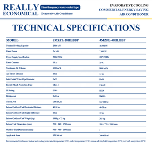 Refroidisseur <span class=keywords><strong>d</strong></span>'<span class=keywords><strong>air</strong></span> évaporatif de type lame, à économie <span class=keywords><strong>d</strong></span>'énergie, avec filtre haute efficacité, sur pied, réfrigérant R-410A - Product Image 3