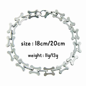 Pulsera de Cadena Geométrica de Diseño Simple y Popular, Pulseras de Acero de Titanio Plateadas para Hombre, Joyería Moderna - Product Image 3