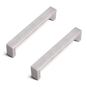 Poignées de tirage en alliage de zinc noir mat contemporaines durables faciles à installer pour les armoires de cuisine les placards le salon l'appartement - Product Image 4