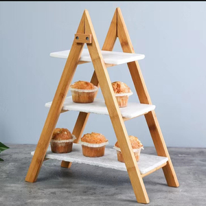 Factory <strong>Dessert</strong> Plates 3 Tiers Marble Cake Stand Cake <strong>Tray</strong> for Housewarming Birthday Party Wedding - Product Image 6