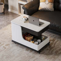 Table basse gain de place avec rangement, meuble de salon moderne, table à thé mobile pour petit appartement