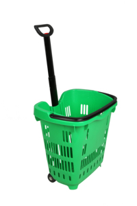 <span class=keywords><strong>Cesta</strong></span> <span class=keywords><strong>de</strong></span> Compras <span class=keywords><strong>de</strong></span> Supermercado <span class=keywords><strong>de</strong></span> Plástico Verde Personalizada OEM <span class=keywords><strong>con</strong></span> <span class=keywords><strong>Ruedas</strong></span> y Asas <span class=keywords><strong>de</strong></span> 40L - Product Image 2