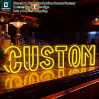 Enseigne lumineuse LED néon en acrylique de forme personnalisée pour bar, club, magasin, entreprise, mur