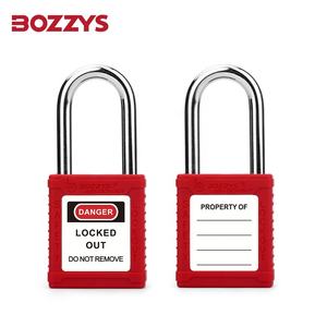BOZZYS Cadenas de sécurité à manille en acier de haute qualité de 6.2mm de diamètre avec clé principale pour la gestion du verrouillage industriel - Product Image 2