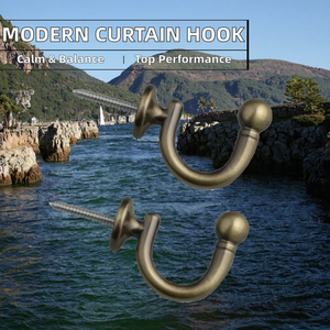 Ganchos Modernos para Cortinas de Metal, Zinc y PVC, Montaje en Pared, Sujetadores de Cortinas con Borlas, 25mm, Ecológicos, para las Cuatro Estaciones - Product Image 2