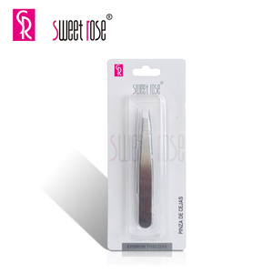 Pinzas para <span class=keywords><strong>Cejas</strong></span> de Acero Inoxidable con Punta Recta, Estilo Clásico, Marca Privada para Mujeres, Herramienta de Maquillaje, Venta al Por Mayor Sweet Rose - Product Image 2