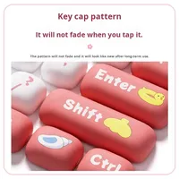 AKKO POCO Pig Co-branded Mechanical Keyboard Keycaps & Mouse Pad Large Table Mat Girls' Cute Cartoon Office Desk Set