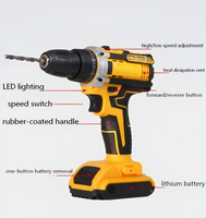 Perceuse à percussion rechargeable 21V au lithium-ion avec vitesse variable, mini-perceuse à mandrin 1/2 pouce - Petite et puissante pour le perçage mural domestique