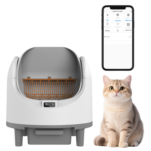 Factory OEM 68L Open Top cat Toilet Self Cleaned Electronic Self Cleaning Smart Litter Box for cat Litter Dog