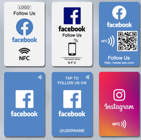 Akıllı QR Kodlu Dokunmatik Menü Facebook Instagram TikTok PVC Programlanabilir Çipli Yazılabilir NTAG213 215 216 Özel NFC Google İnceleme Kartı