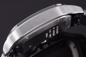 Montre mécanique automatique élégante et tendance, boîtier en acier inoxydable brossé et poli, cadran bleu à motif soleil - Product Image 4