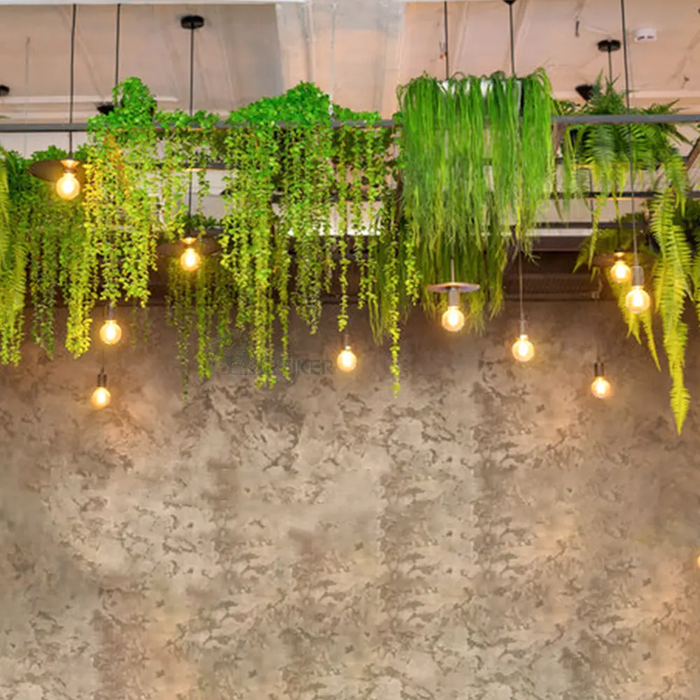 شجرة فاينز اصطناعية معلقة للنباتات الخضراء كديكور للمطعم