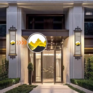 โคมไฟติดผนังกลางแจ้งสีดำสไตล์วินเทจโคมไฟติดผนังในสวนโคมไฟส่องสว่างภายนอก - Product Image 2