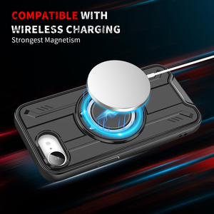 Custodia Magnetica Antiurto Armor per <span class=keywords><strong>iPhone</strong></span> 17e / 16e / <span class=keywords><strong>SE</strong></span> 2025 con Ricarica Wireless e Supporto Girevole - Product Image 3