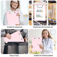 Porte-documents portable en PP brillant, robuste, avec compartiment organisateur, options multicolores pour les employés de bureau, infirmières, médecins