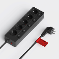 Multiprise Pheiyon 380J avec protection contre les surtensions, 5 prises Schuko, interrupteur individuel, sécurité enfant, CE NF ROHS, pour la maison, le bureau, le bureau à domicile, IP20