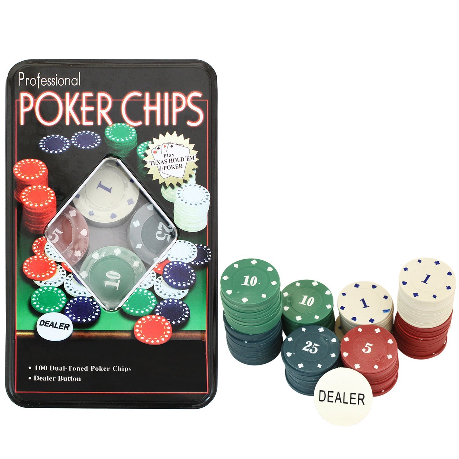 Cartes à jouer en plastique résistantes à l'eau, poker, jeu de table avec boîte, Texas, motif